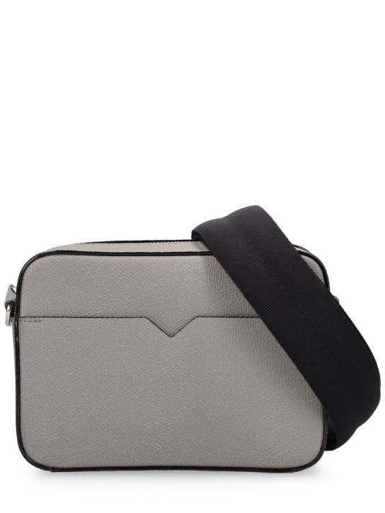 Valextra: Small leather camera bag - Cemento - women_0 | Luisa Via Roma