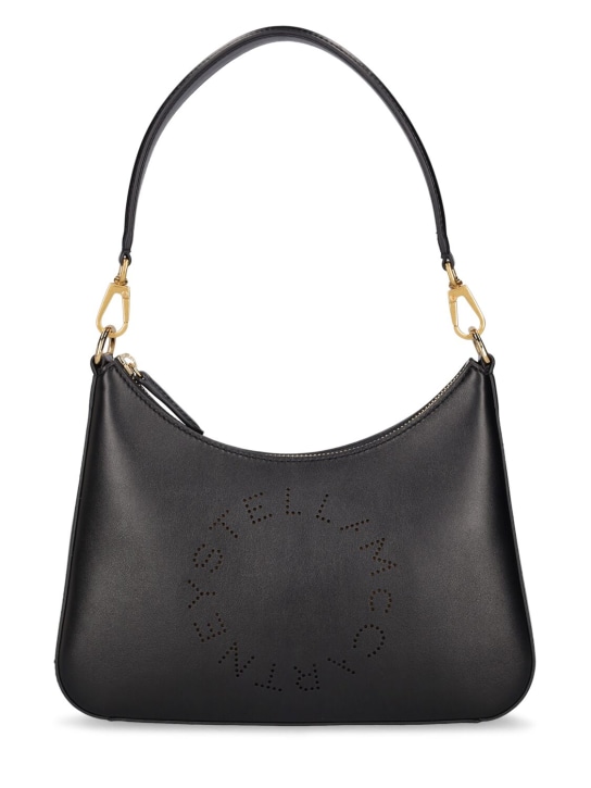 Stella McCartney: Alter Mat faux leather shoulder bag - Siyah - women_0 | Luisa Via Roma