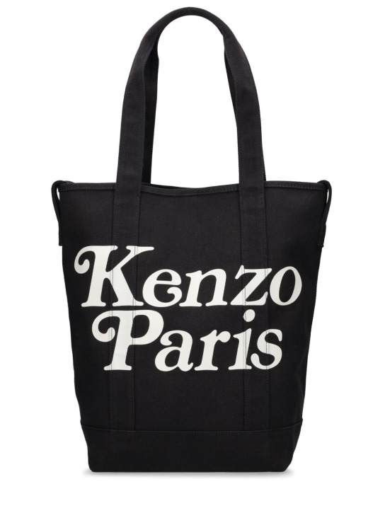 Kenzo Paris: Kenzo x Verdy 코튼 토트백 - 블랙 - men_0 | Luisa Via Roma