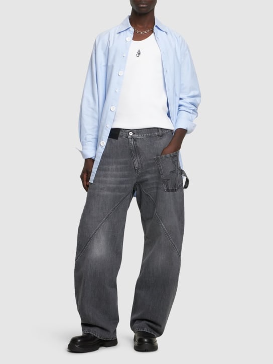 JW Anderson: Workwear-Jeans aus Baumwolle - Grau - men_1 | Luisa Via Roma