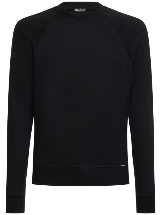 Tom Ford: Sweatshirt aus Viskosemischung - Schwarz - men_0 | Luisa Via Roma