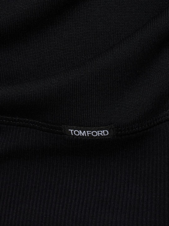 Tom Ford: Viscose blend crew sweatshirt - Black - men_1 | Luisa Via Roma