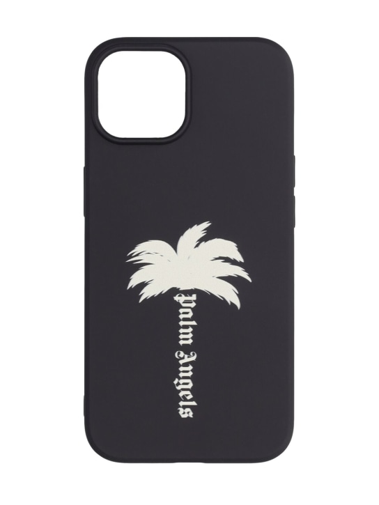 Palm Angels: The Palm 테크 iPhone 15 케이스 - 블랙 - men_0 | Luisa Via Roma