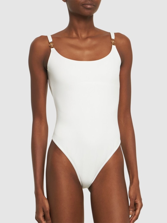 Versace: Medusa tech one-piece swimsuit - White - women_1 | Luisa Via Roma