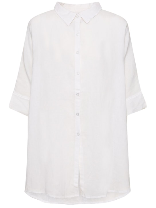 POSSE: Lula亚麻&棉长款衬衫 - 白色 - women_0 | Luisa Via Roma