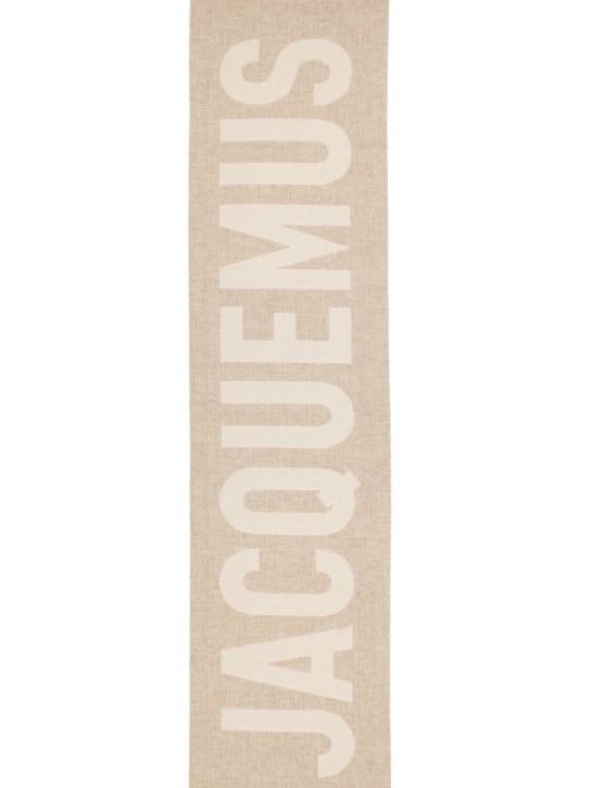 Jacquemus: L'Echarpe Jacquemus羊毛围巾 - Multi/beige - men_1 | Luisa Via Roma