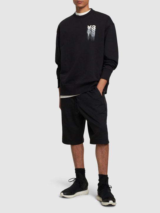 Y-3: GFX sweatshirt - Black - men_1 | Luisa Via Roma