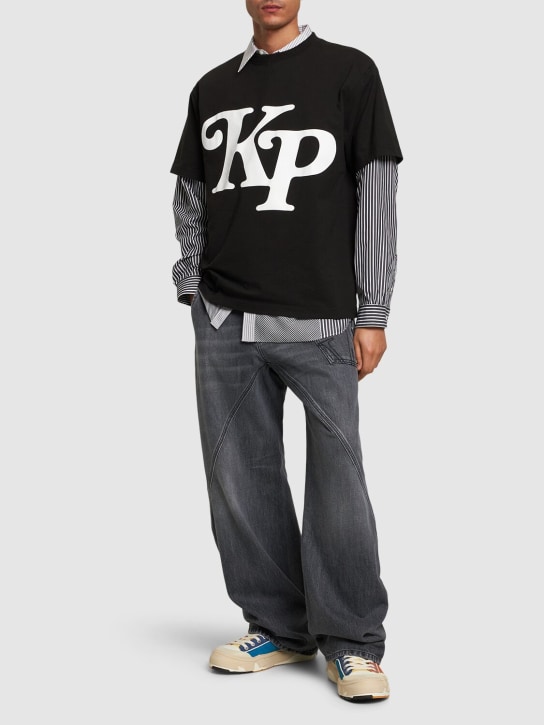 Kenzo Paris: Camiseta de algodón jersey - Negro - men_1 | Luisa Via Roma