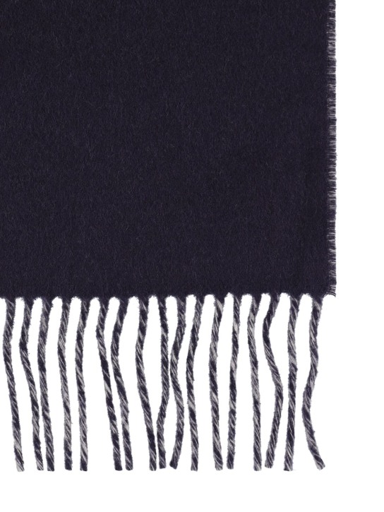 Jacquemus: L'Echarpe Jacquemus wool scarf - Navy - men_2 | Luisa Via Roma