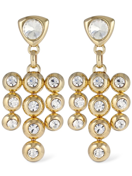 Area: Crystal chandelier earrings - Gold/Crystal - women_0 | Luisa Via Roma