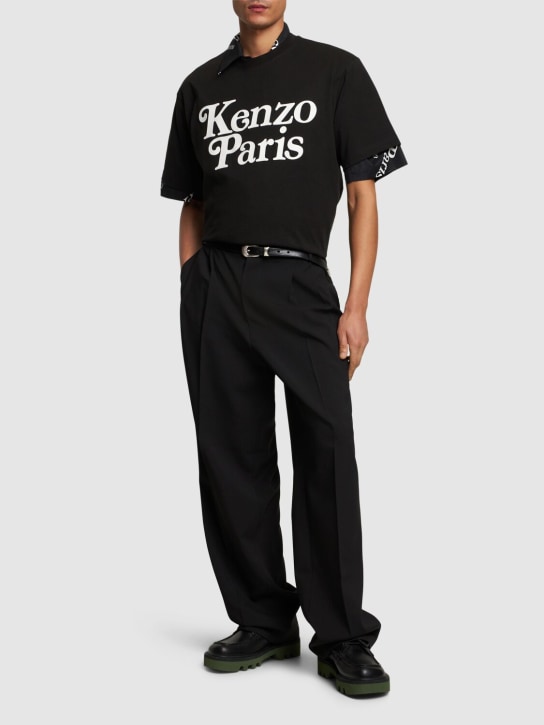 Kenzo Paris: Camiseta de algodón jersey - Negro - men_1 | Luisa Via Roma