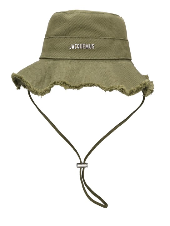 Jacquemus: Le Bob Artichaut cotton bucket hat - Haki - men_0 | Luisa Via Roma