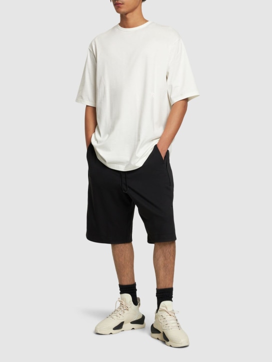 Y-3: Camiseta boxy de algodón - Blanco - men_1 | Luisa Via Roma