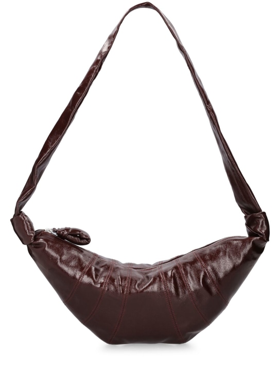 Lemaire: Medium Croissant coated cotton crossbody - men_0 | Luisa Via Roma
