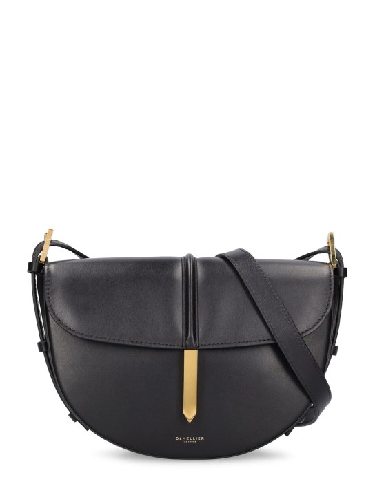 DeMellier: Tokyo Saddle smooth leather bag - Black - women_0 | Luisa Via Roma