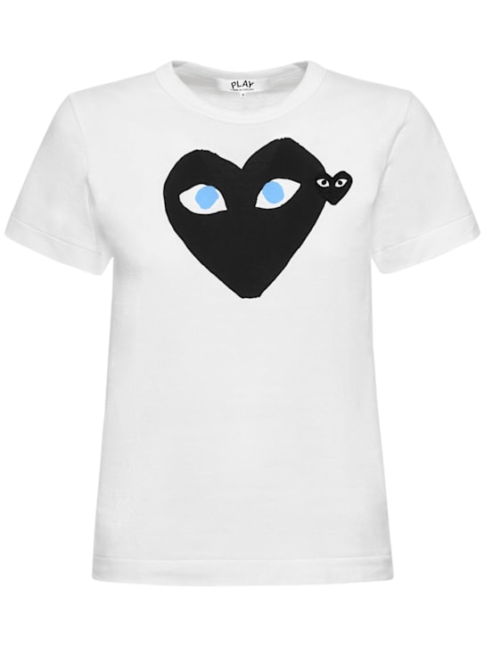 Comme des Garçons Play: Heart コットンTシャツ - women_0 | Luisa Via Roma
