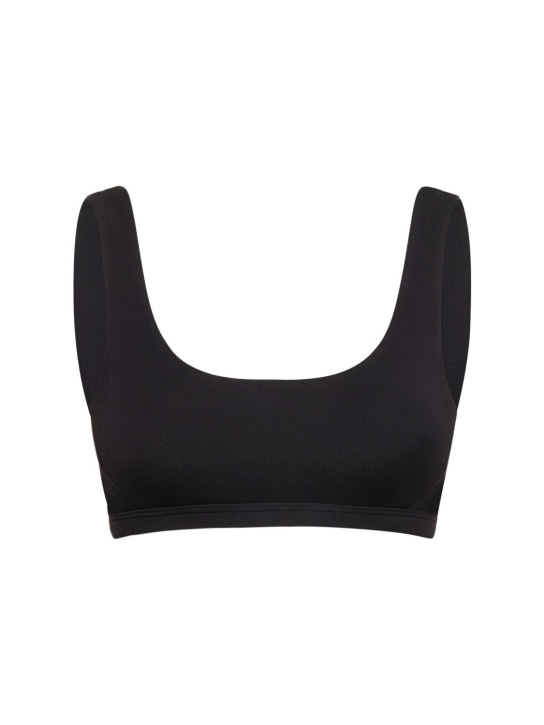 Éterne: Scoop neck stretch jersey bra - Siyah - women_0 | Luisa Via Roma