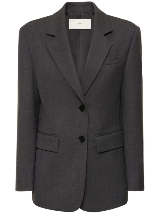 Dunst: Essential 2-button wool blend blazer - Grey - women_0 | Luisa Via Roma
