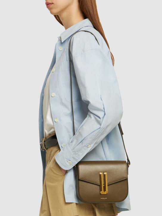 DeMellier: Small Vancouver smooth leather bag - Olive Green - women_1 | Luisa Via Roma