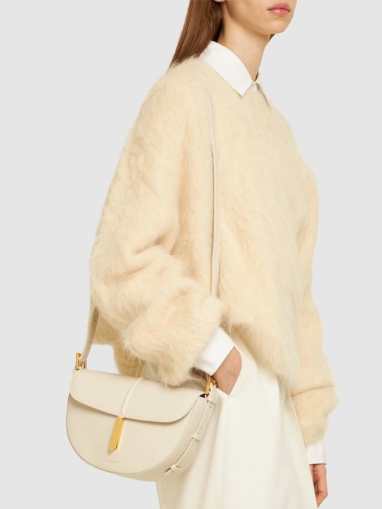 DeMellier: Tokyo Saddle smooth leather bag - Off White - women_1 | Luisa Via Roma