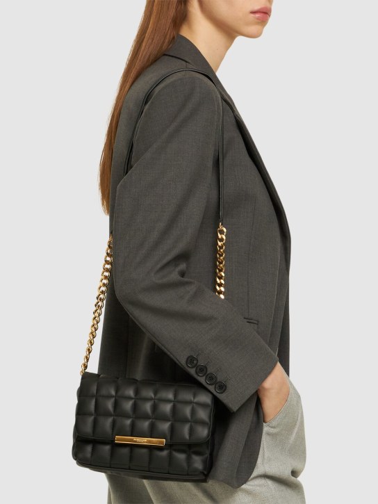DeMellier: Phoenix smooth leather shoulder bag - Black - women_1 | Luisa Via Roma