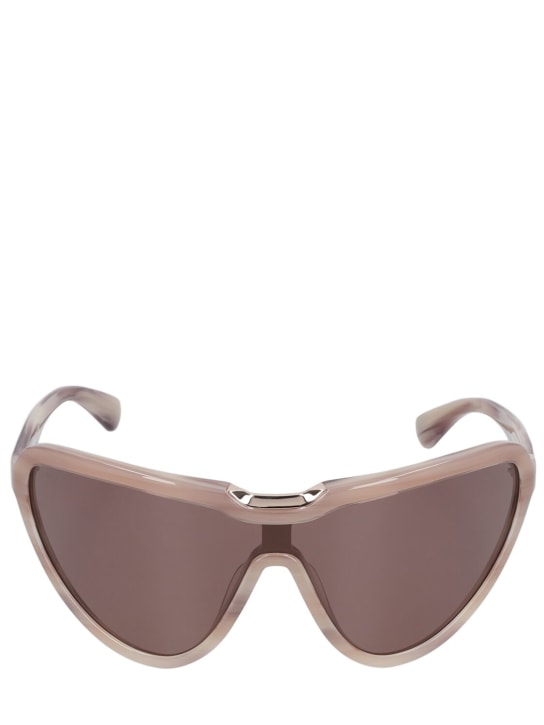 Max Mara: Emil mask acetate sunglasses - Grau/Braun - women_0 | Luisa Via Roma
