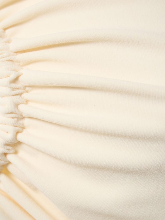 Magda Butrym: Jersey halter bikini top - Ivory - women_3 | Luisa Via Roma
