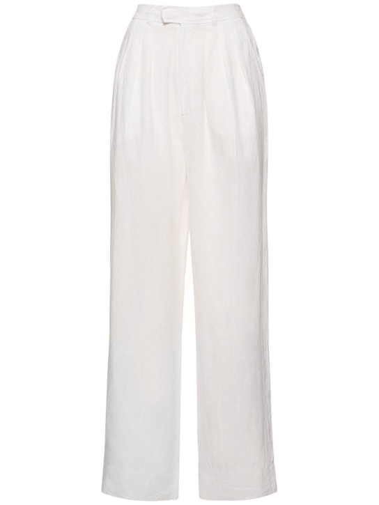 POSSE: Pantalon en lin Louis - Blanc - women_0 | Luisa Via Roma