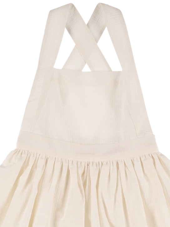 Bonpoint: Cotton blend dress w/appliqués - Bej - kids-girls_1 | Luisa Via Roma