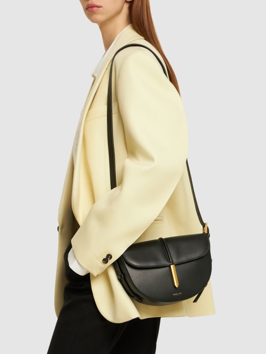 DeMellier: Tokyo Saddle smooth leather bag - Black - women_1 | Luisa Via Roma