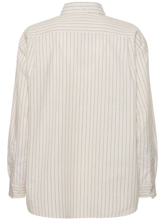 Dunst: Oversized striped cotton blend shirt - women_4 | Luisa Via Roma