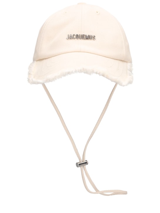 Jacquemus: La Casquette Artichaut棉质帽子 - 米白色 - men_0 | Luisa Via Roma