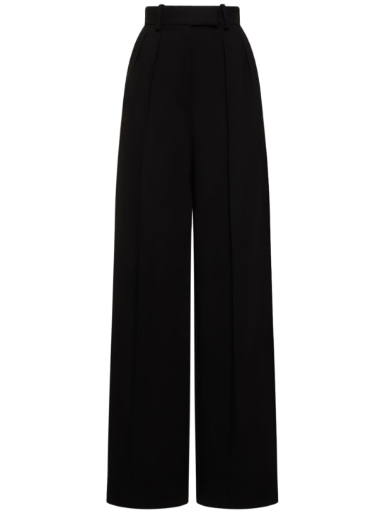 Khaite: Teyana viscose blend wide pants - Black - women_0 | Luisa Via Roma