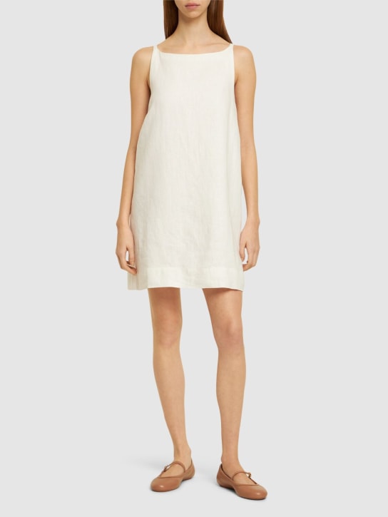 POSSE: Jordan linen mini dress - Beyaz - women_1 | Luisa Via Roma