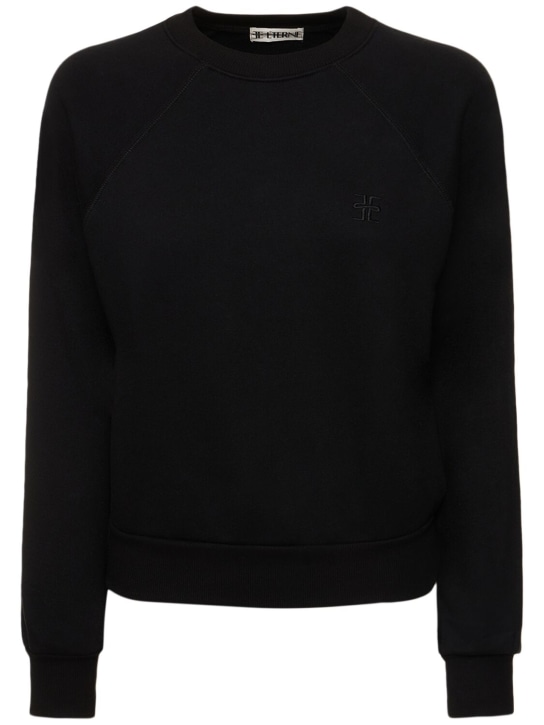 Éterne: Sweatshirt aus Baumwollmischung - Schwarz - women_0 | Luisa Via Roma