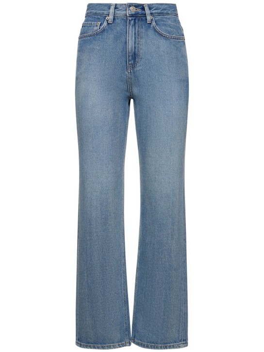 Dunst: Jeans larghi loose fit in denim di cotone - Blu - women_0 | Luisa Via Roma