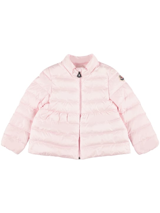 Moncler: Joelle nylon down jacket - Pink - kids-girls_0 | Luisa Via Roma