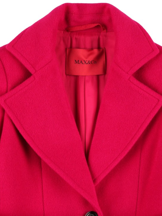 MAX&Co.: Manteau long en laine & ceinture - Fuchsia - kids-girls_1 | Luisa Via Roma
