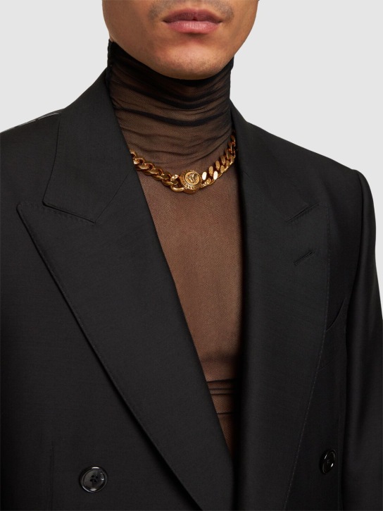 Versace: Collar de metal - Oro - men_1 | Luisa Via Roma