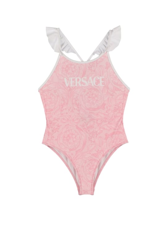 Versace: Badeanzug aus recyceltem Lycra - Rosa - kids-girls_0 | Luisa Via Roma