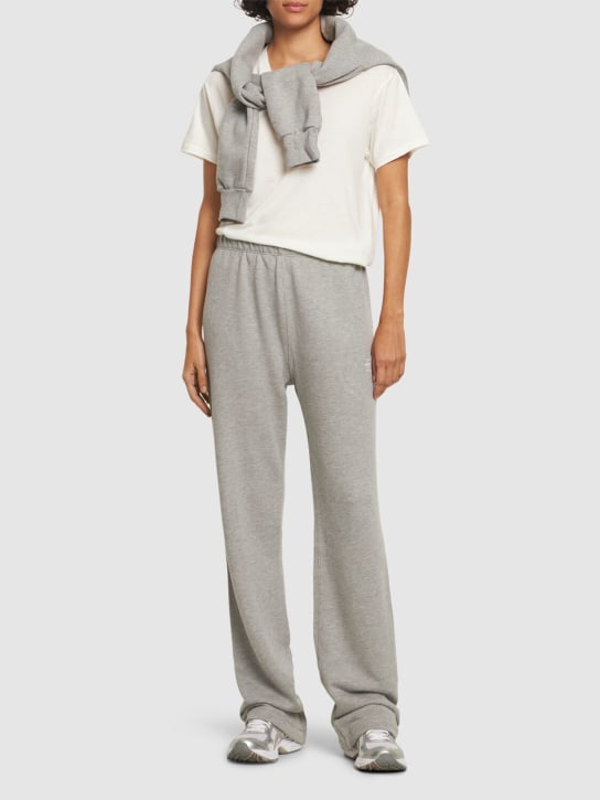 Éterne: Straight cotton blend sweatpants - Heather Grey - women_1 | Luisa Via Roma