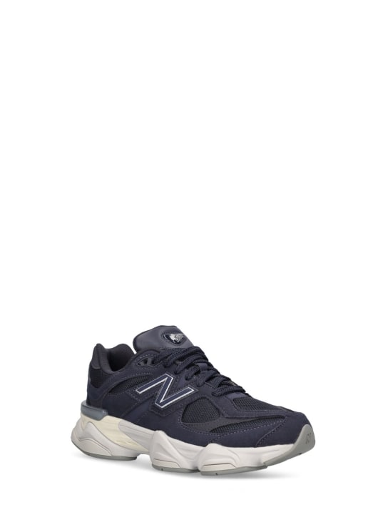 New Balance: 9060 Faux leather lace-up sneakers - kids-boys_1 | Luisa Via Roma