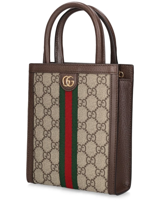 Gucci: Super Mini Tasche aus Canvas "Ophidia GG" - Ebenholz - women_1 | Luisa Via Roma