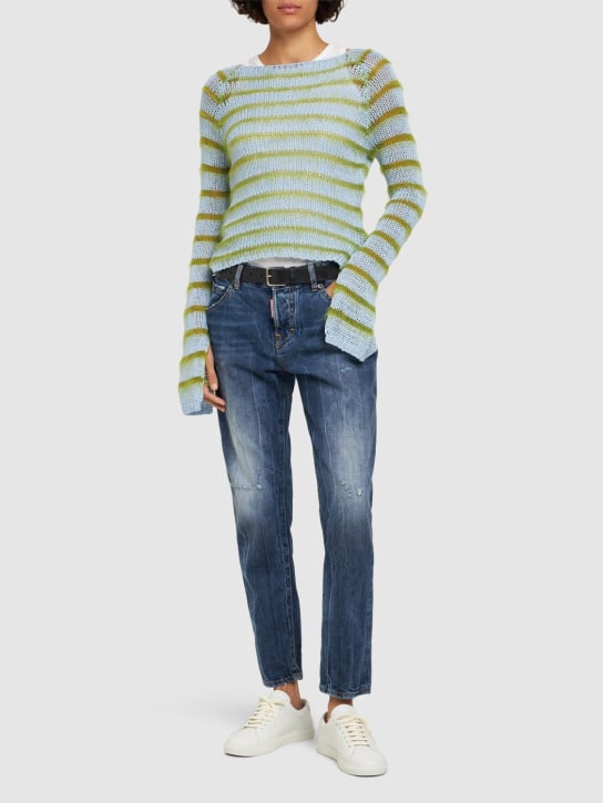 Dsquared2: Jeans skinny de talle medio - Azul - women_1 | Luisa Via Roma