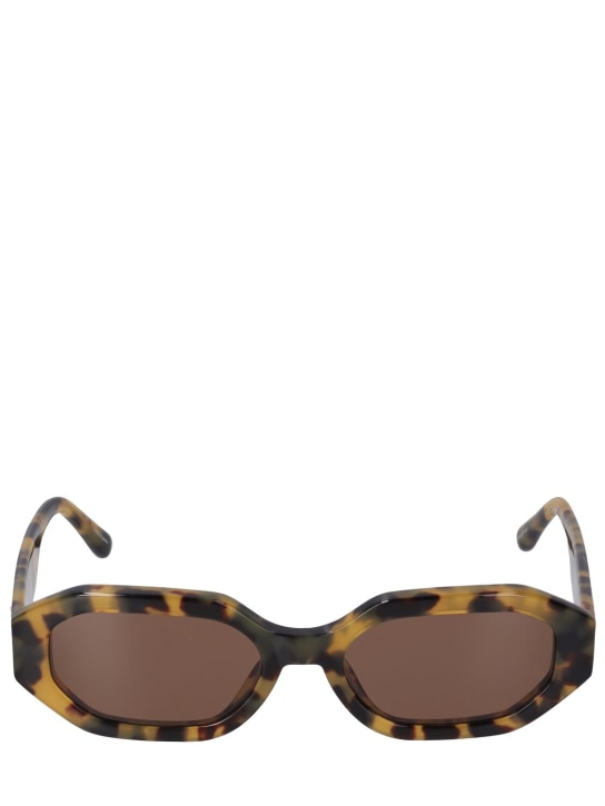 The Attico: Irene squared acetate sunglasses - Havana/Brown - women_0 | Luisa Via Roma
