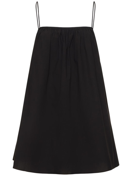 Matteau: Organic cotton mini dress - Black - women_0 | Luisa Via Roma