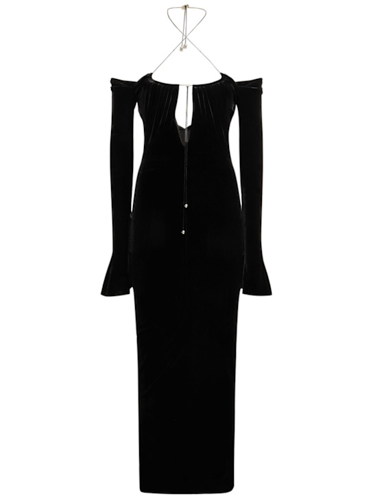 Salm velvet midi halter dress - Thumbnail 1