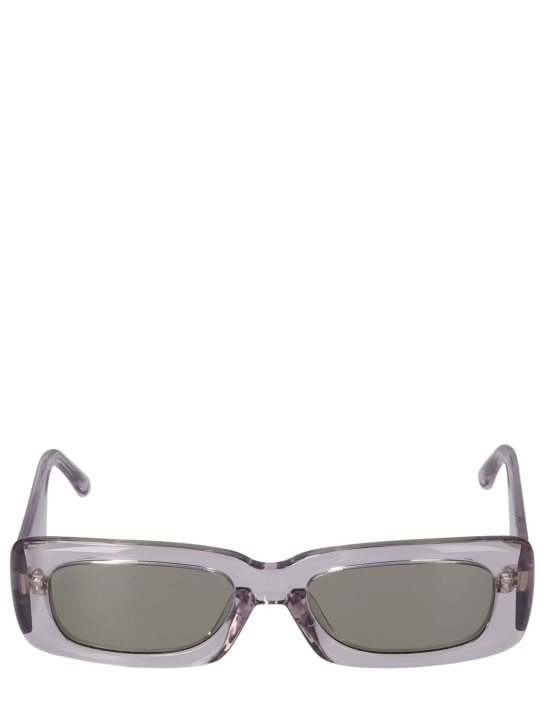 The Attico: Mini Marfa squared acetate sunglasses - Grey/Smoke - women_0 | Luisa Via Roma