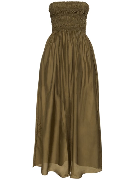 Cotton &amp; silk maxi dress - Matteau - Women  | Luisaviaroma