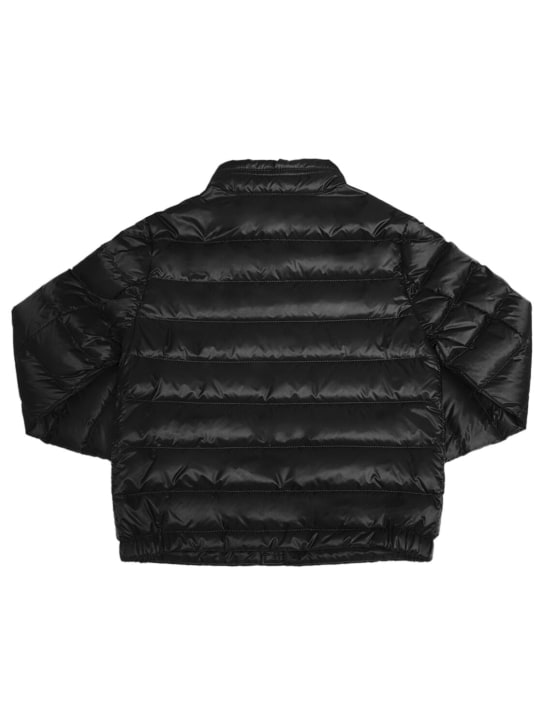 Moncler: Acorus nylon down jacket - Black - kids-boys_1 | Luisa Via Roma